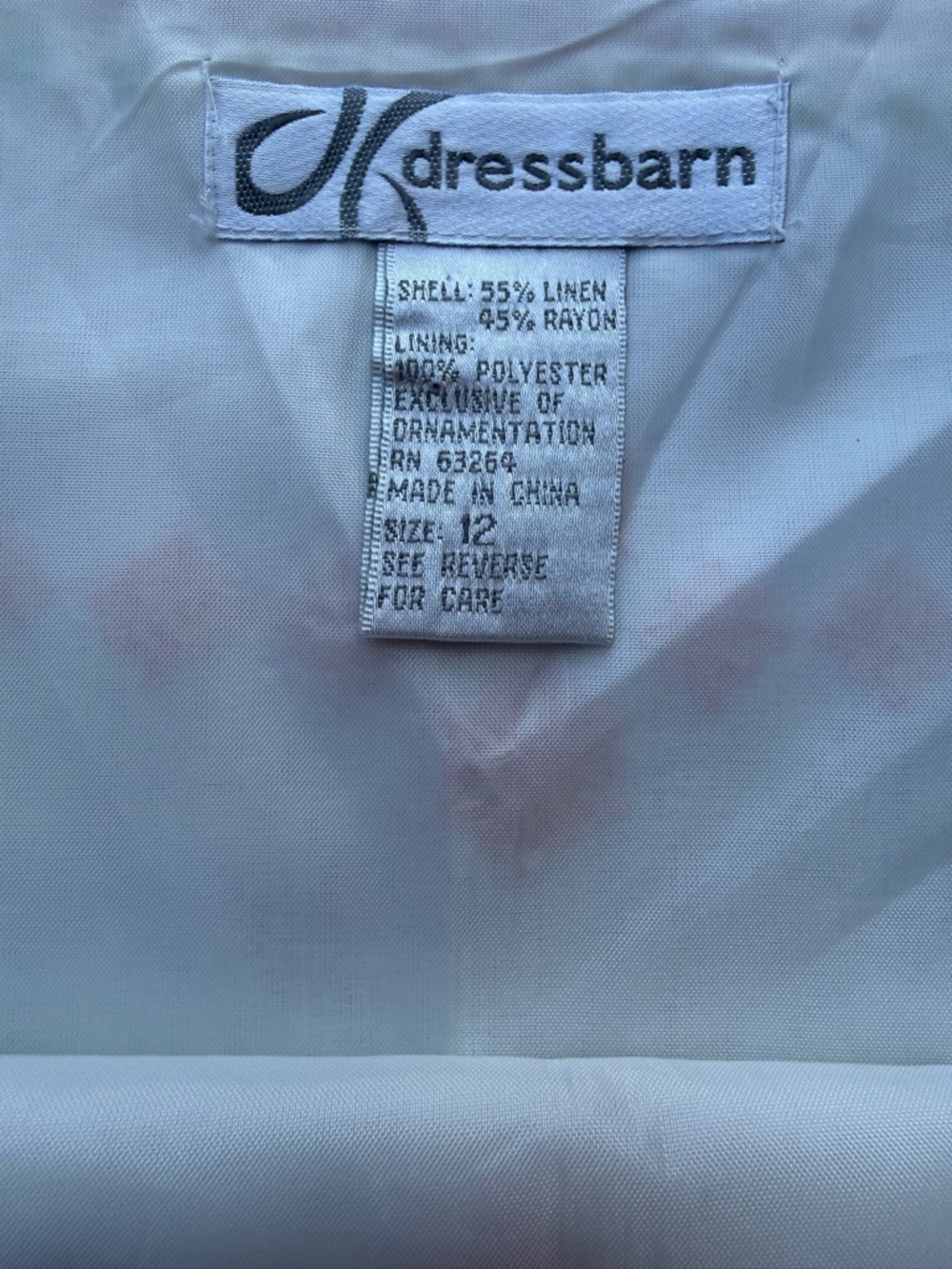 dressbarn White A-Line Skirt with Pink and Green Floral Embroidery - Picture 4 of 9